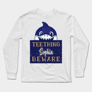 Sophia - Funny Kids Shark - Personalized Gift Idea - Bambini Long Sleeve T-Shirt